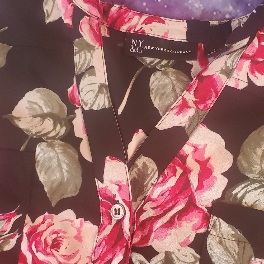 Sheer Floral "Meghan" blouse_NY&Co